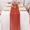 Snowkingdom 13Ft Terracotta Cheesecloth Table Runner, 160inch Long Rust Cheese Cloth Boho Gauze Runner for Wedding Bridal Shower Rustic Sheer Fall Thanksgiving Table Decorations